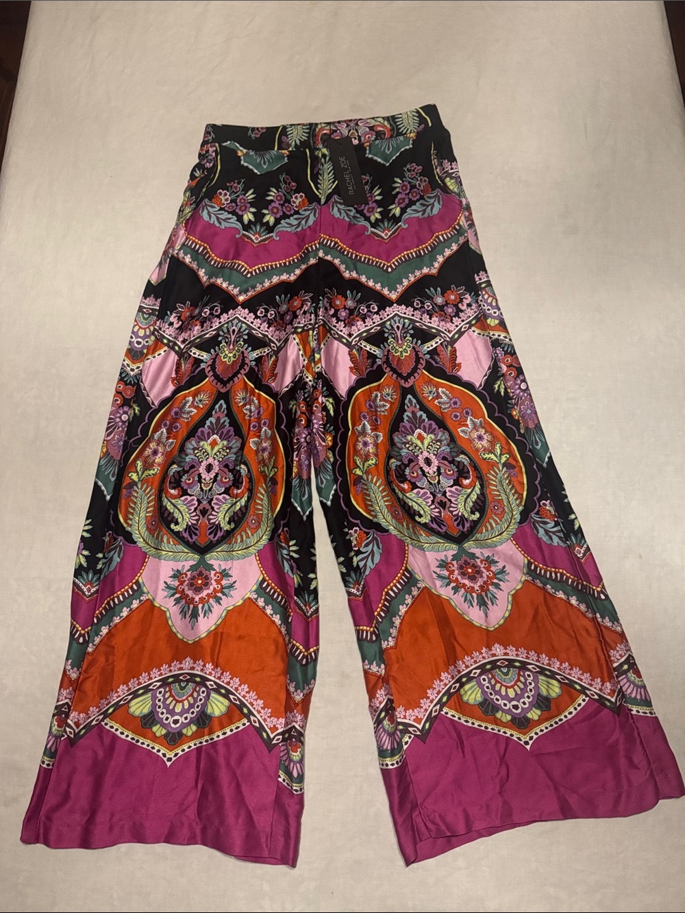 Rachel Zoe Wide Leg High Rise Boho Festival Pants